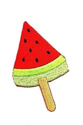 Hho Cute Red Watermelon Melon Ice Cream Patch Sew Iron On Embroidered Applique Craft Handmade Baby Kid Girl Women Cloths Diy Costume