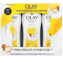 Olay Ultra Moisture Body Wash With Shea Butter 23.6 Fl Oz X 3 Pack - Total 71 Fl Oz