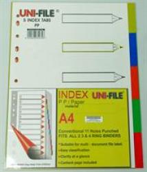 A4 Uni File Divider Plastic