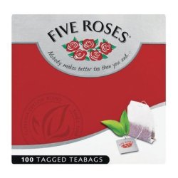 Five Roses Tagged Tea Bags 100 Pack