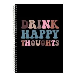 Drink A4 Notebook Spiral Lined Coffee Sayings Graphic Notepad Present 119
