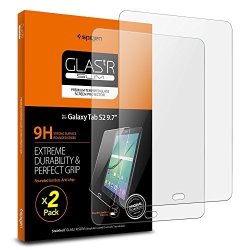 Spigen Galaxy Tab S2 9.7 Screen Protector Tempered Glass 2 Pack For Samsung Galaxy Tab S2 9.7 Inch