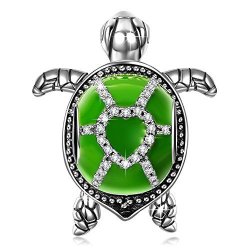 Wise Ninaqueen Tortoise 925 Sterling Silver Green Enamel Happy Family Animal Bead Charms For Bracelets Necklace Christmas Gifts For Woman Birthday Gifts For Her