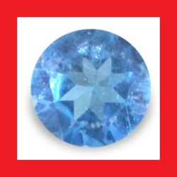 Natural Apatite - Rich Neon Blue Round Diamond Cut - 0.064cts