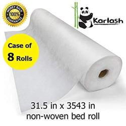 Karlash Disposable Non Woven Bed Sheet Roll Massage Table Paper Roll 30GMS Thick Pack Of 2