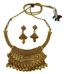 Ethnic Indian Traditional Gold Tone Necklace Set New Bollywood Party Jewelry IMSM-BNS49A