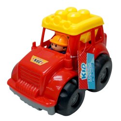 9 Pce Block And Truck Set 3 Assorted