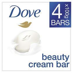 Dove White Four Pack Beauty Bar Bath Soap 4X100G