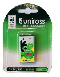 Uniross 9V Rechargeable Battery