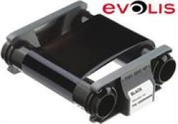 Evolis Black Monochrome Printer Ribbon -FOR BADGY100 AND 200 Printers  Up To 500 Prints Retail Box 1 Year Limited Warranty Product Overviewevolis CBGR0500K Card Printer Black