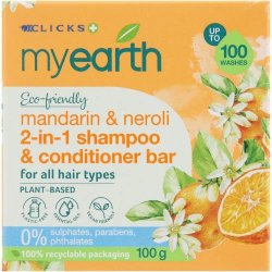Mandarin & Neroli 2 In 1 Shampoo & Conditioner Bar For All Hair Types 100G