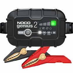 Noco GENIUS2 2A Automatic Smart Charger 6V And 12V Portable Automotive Car Battery Charger Battery Maintainer Float Charger Trickle Charger And Battery Desulfator With