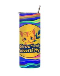 Grow 20 Oz Tumbler With Lid And Straw Trendy Cat Lovers Graphic Gift 240