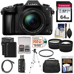 Panasonic Lumix DMC-G85 4K Wi-fi Digital Camera & 12-60MM Lens With 64GB Card + Battery & Charger + Case + Tripod + Filter + Tele & Wide Lens Kit