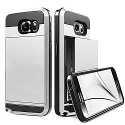 Samsung Galaxy S5 Case Inspirationc Dual-layer Hybrid Armor Wallet Case For Samsung Galaxy S5 I9600--SILVER