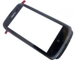 Nokia 610 Front Cover Black Front Cover With Touch