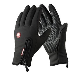 YY.GIFT Touch Screen Gloves Outdoor Sports Winter Gloves in Black