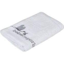 Bebedeparis Large Baby Towel in White & Grey