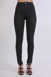 Pilot High Waisted Super Skinny Jeans In Black