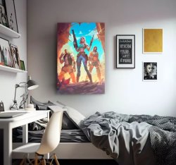 Warriors In An Abandoned Place Video Game Canvas Art