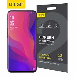 Olixar - Oppo Find X Screen Protector - Film Protection - Case Friendly Design - 2 Pack - Easy Application Card Cleaning Cloth Included