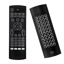 Rii Backlit Fly Mouse 2.4G MX3 Pro Multifunctional Wireless MINI Keyboard And Infrared Remote Learning For Kodi Google Android Smart Tv box Iptv Htpc MINI