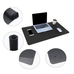 Tuff-luv Ultra Thin Mega Desk Pad Mat For Home & Office Medium 43CMX30CM - Black