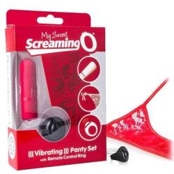 - My Secret Vibrating Panty Set With Remote Control Ring Red