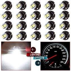 Cciyu 20 Pack White T4 T4.2 Neo Wedge 3LED A c Climate Control Light Indicator Bulbs
