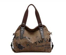 Women Bags Casual Vintage Hobo Canvas Mulit-pocket Daily Purse Top Handle Shoulder Tote Shopper Handbags