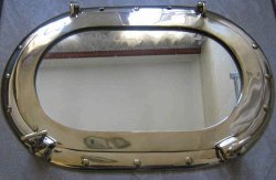 Porthole Oval Mirror Solid Brass. NB6