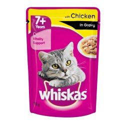 Whiskas - Cat Food In Gravy Pouch 85G Chicken & Gravy For Seniors