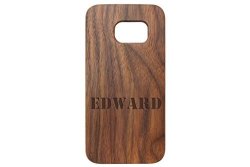 For Samsung Galaxy S7 Black Walnut Wood Phone Case Ndz Names Edward