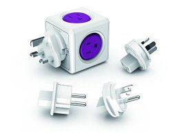 Allocacoc PC-1910 USRU4P 1910 Adapter 4 OUTLETS 2 USB Orchid Purple Renewed