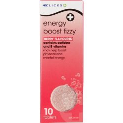 Clicks Energy Boost Fizzy Berry 10 Tablets
