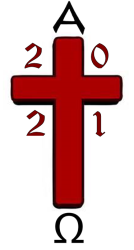 Simple Red Cross Pascal Easter Candle - 100 X 400MM