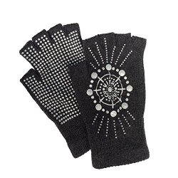 Vital Salveo- Driving Bamboo Charcoal Fingerless Antiskid Gloves 1 Pair Medium