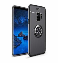 Case For Samsung Galaxy S9 Plus Hxc Soft Tpu Material Suitable For Automotive Magnet Brackets Invisible Ring Bracket Multi-function Protective Shell Black