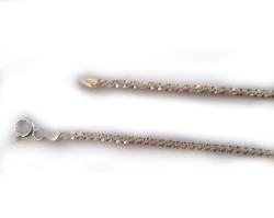 Genuine 45cm 925 Sterling Silver Daisy Cut Style Chain
