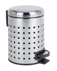 Wenko Leman Perforated Stainless Steel Pedal Bin 3L