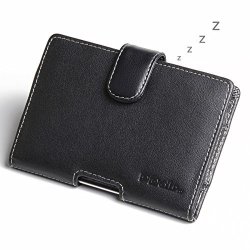 Pdair Black Leather Horizontal Pouch For Blackberry Passport