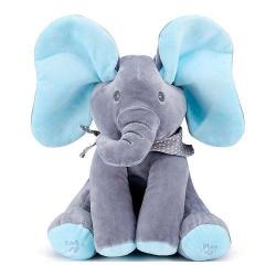4AKID Blue Plush Peek-a-boo Elephant