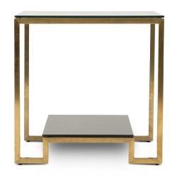 @home Sola Side Table Brass And Black