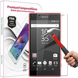 Xperia Z5 Compact Screen Protector Pthink Premium Tempered Glass Screen Protector For Sony Xperia Z5 Compact With 9h Hardness anti-scratch shatterproof fingerprint Resistant Sony Xperia Z5 Compact