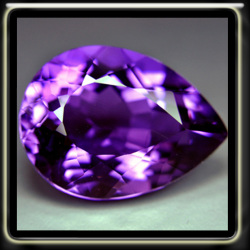 15.74ct Brazilian Deep Purple Amethyst Vvs - Perfect Fancy Diamond Facet Pear Gemstone