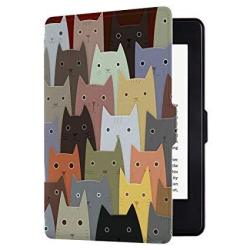 Huasiru Painting Case For Amazon Kindle Paperwhite 2012 2013 2015 2016 2017 And 2018 Versions Cover With Auto Sleep wake Cats