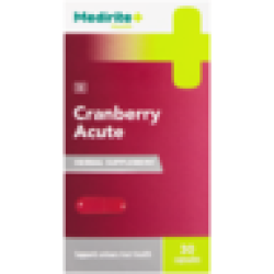 Cranberry Acute Herbal Supplement Capsules 30 Pack