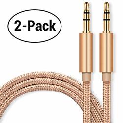 Aux Cable Hi-fi Sound Quality 3.5MM Auxiliary Audio Cable Nylon Braided Aux Cord Compatible Car home Stereos Speaker Iphone Ipod Ipad Headphones Sony Beats Echo