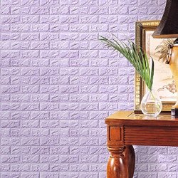 Kimloog Wall Stickers 3D Brick DIY Pe Foam Self Adhesive Wallpaper