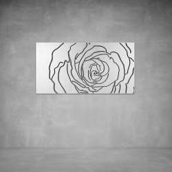 Rose Wall Art - 1040 X 535 X 20 Grey Outdoor